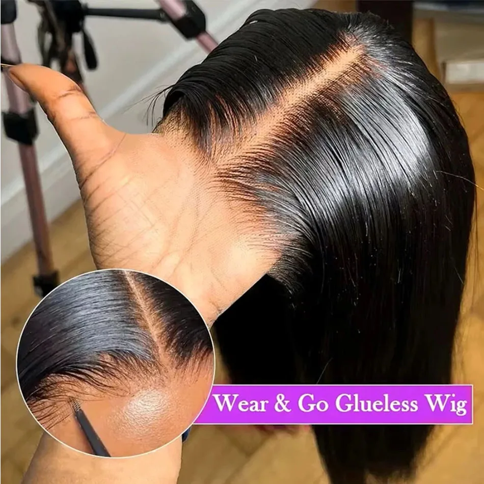 

Mossily 6x6 Closure Glueless Wig Raw Bone Straight Lace Frontal Wig Human Hair 30 40 Inch 13x6 13x4 HD Lace Front Wigs For Women