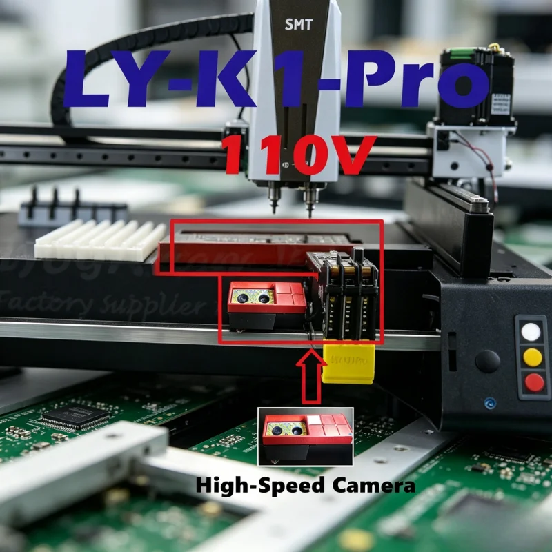 US Stock K1-PRO Triple Vision High Speed Desktop Mini Automatic SMT Pick And Place Machine 4000pcs/Min Dual Heads for PCB Assembly LED SMD Soldering Station Welding