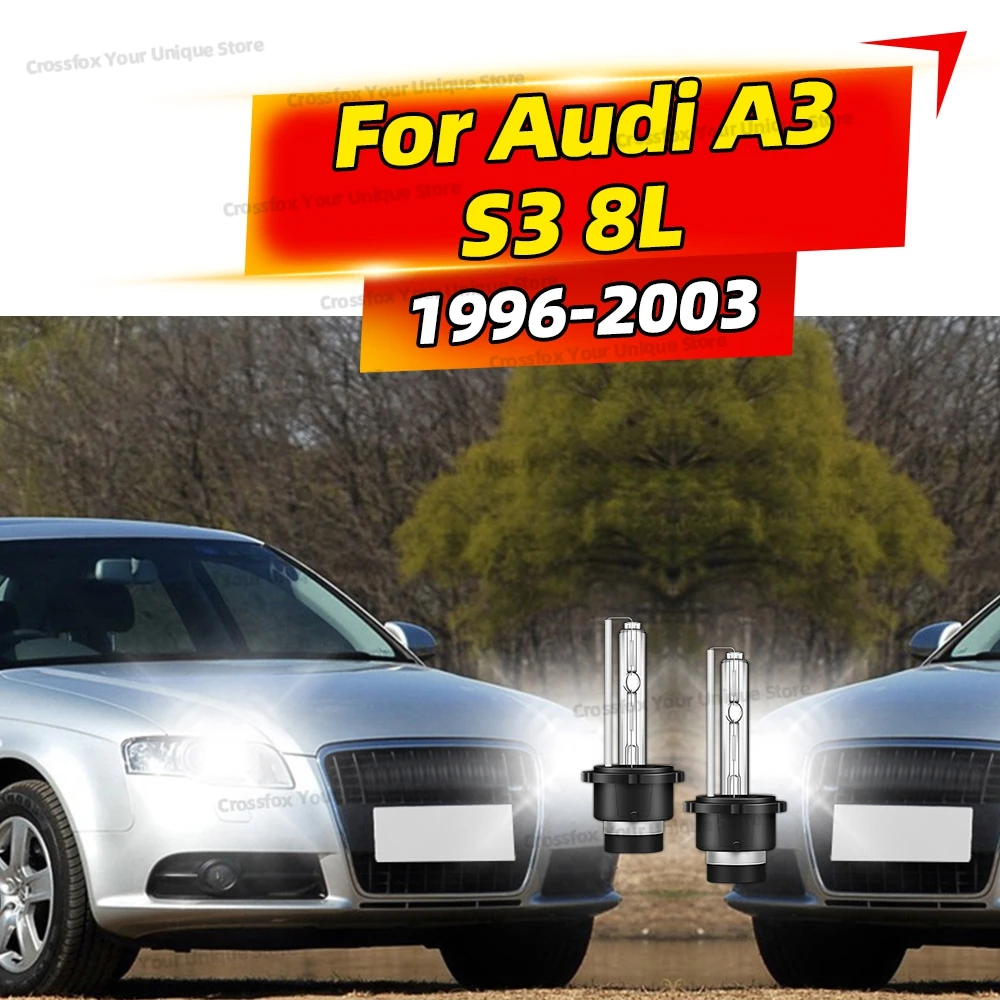 

2x For Audi A3 S3 8L 1996-2000 2001 2002 2003 HID Xenon Headlight Bulbs D2S 6000K 8000K 10000K 35W 12V Front Head Lamps