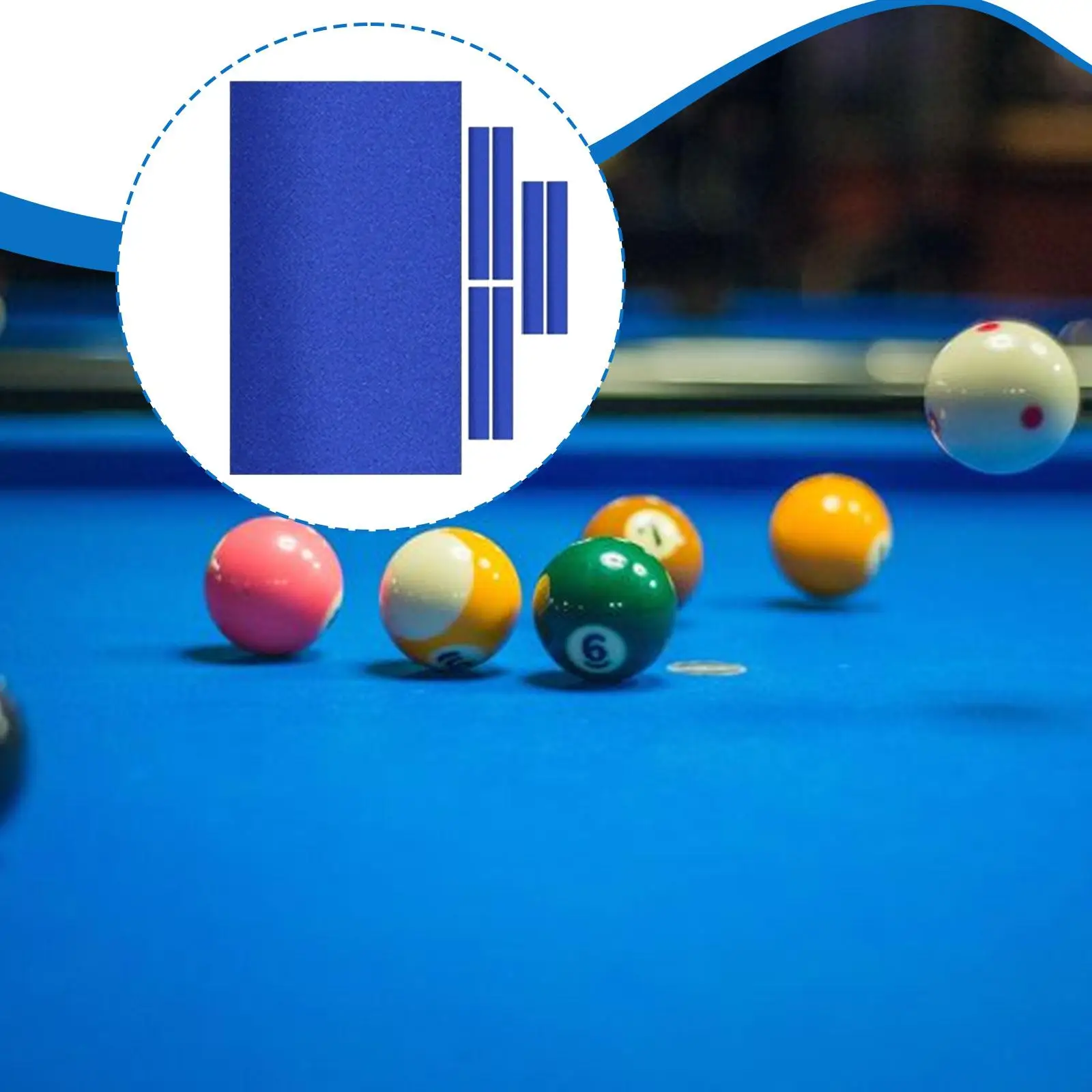 9ft Pool Table Felt Replacement 0.6mm Premium Billiard Cloth Fabric, Durable Fuzz Free Fitting for 8ft 7ft Professional Table