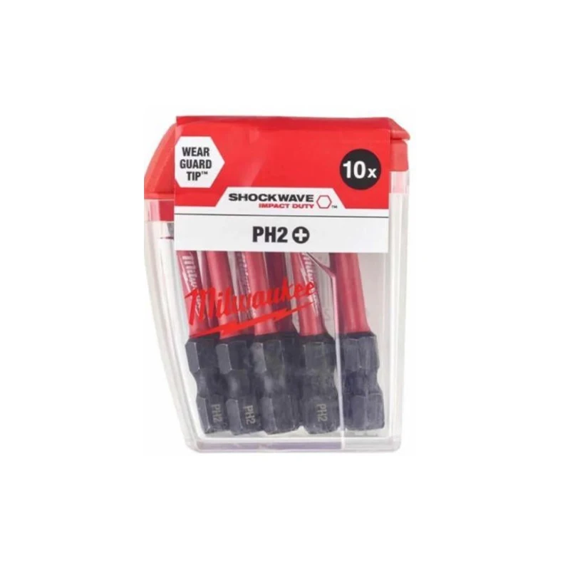 Milwaukee Ph2 50mm 10 Piece Screwdriver Bits Set Cordless Drill Equipment Magnetic Screw Bit Hand Tools