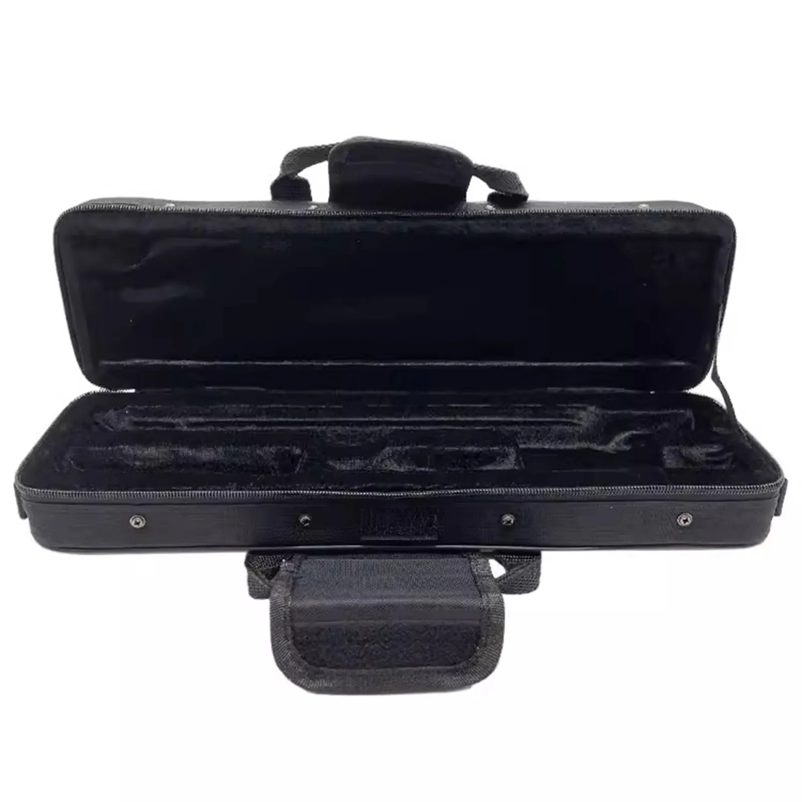 

16 Hole Flute Case,Instrument with Handle,Portable Gifts Versatile Wear Resistant Lightweight Black Carry Bag Oxford Cloth