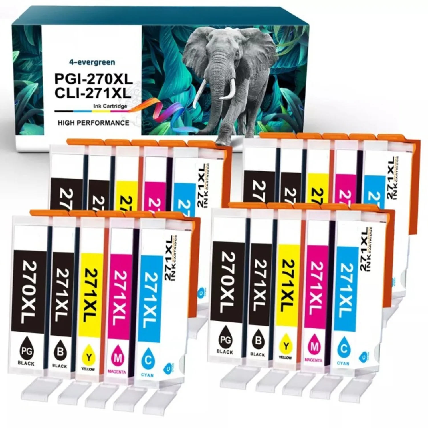 Compatible Ink Cartridge Replacement For Canon Pgi-270Xl Cli-271Xl Pgi 270 Xl Cli 271 Xl Pixma Mg5720 Mg5721 Mg5722 Mg6820 Mg682