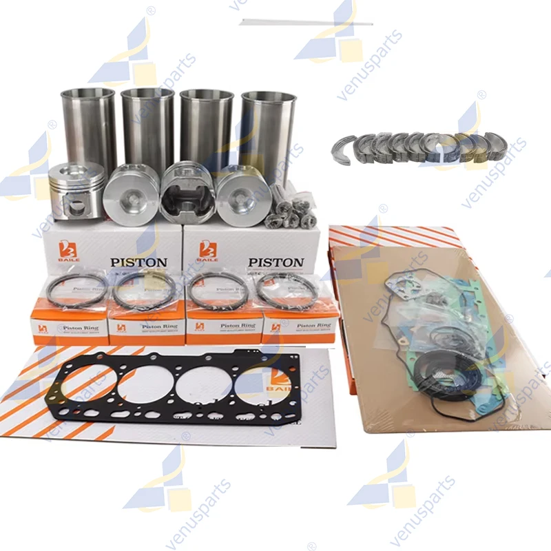 

For Yanmar 4TNV88 Overhaul Rebuild Kit Piston Ring Cylinder Liner Full Gasket Set Engine Parts STD 129005-22080 88*2+2+4mm