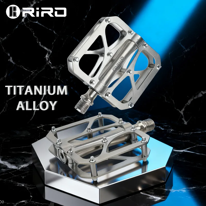 

Сверхлегкие велосипедные педали RIRO, 3 подшипника, титановый сплав, дорожные велосипедные педали BMX Mtb, противоскользящая педаль, водонепроницаемые аксессуары для велоспорта