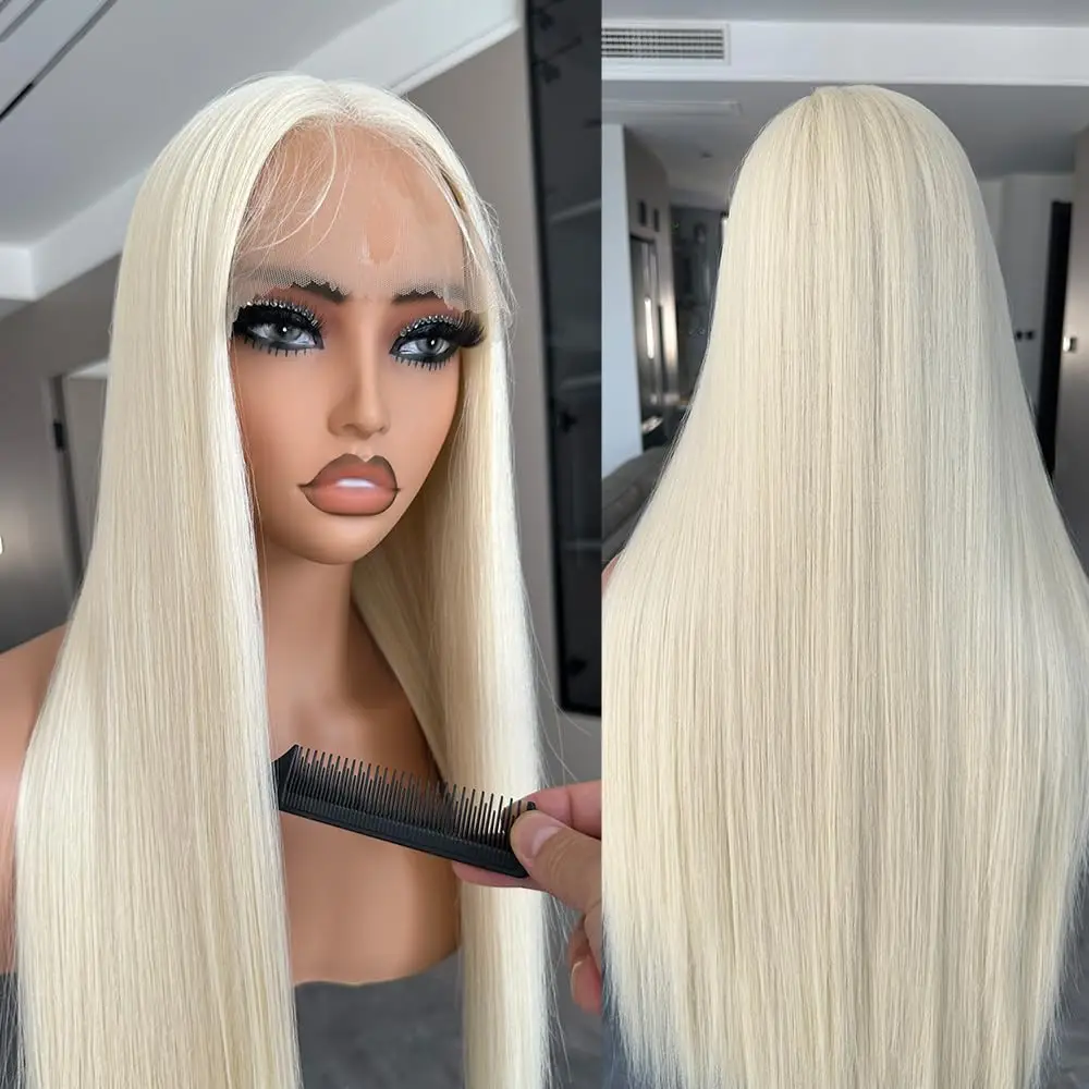 30 inch 613 Straight Lace Front Wig Blonde 13x6 Lace Frontal Wigs Human Hair 613 13x4 Lace Front Wig Pre Plucked Glueless Wig