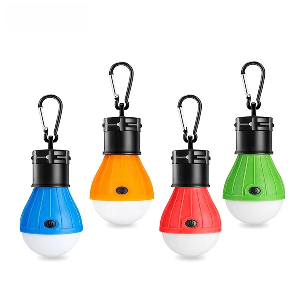 Lanterne de Camping lumière extérieure lumières alimentées par batterie multicolore éclairage étanche Mini lampe à LED Portable ampoule lumière de secours