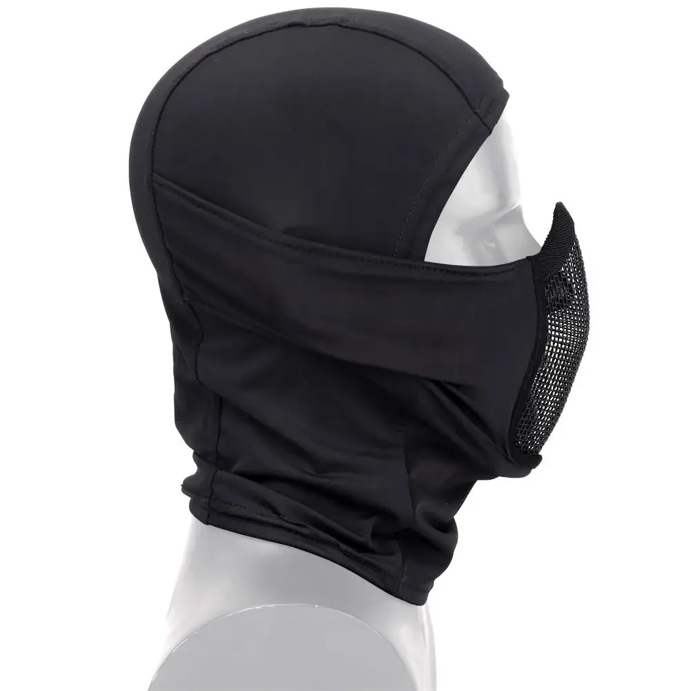 Tactical Full Face Mask Balaclava Cap Motorcycle Army Airsoft Paintball Headgear Metal Mesh Hunting Protective Mask