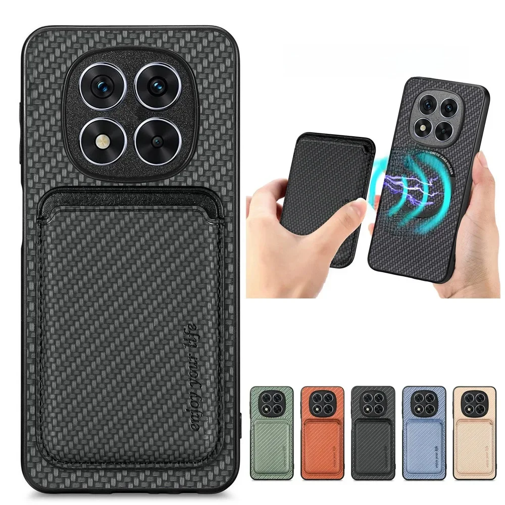 Magnetyczne etui 2w1 z odłączaną skórzaną obudową na karty do Xiaomi Redmi Note 15 5G 4G, futerał Redmi Note 14 Pro Plus 13 14C, tylna obudowa — zdjęcie produktu 7