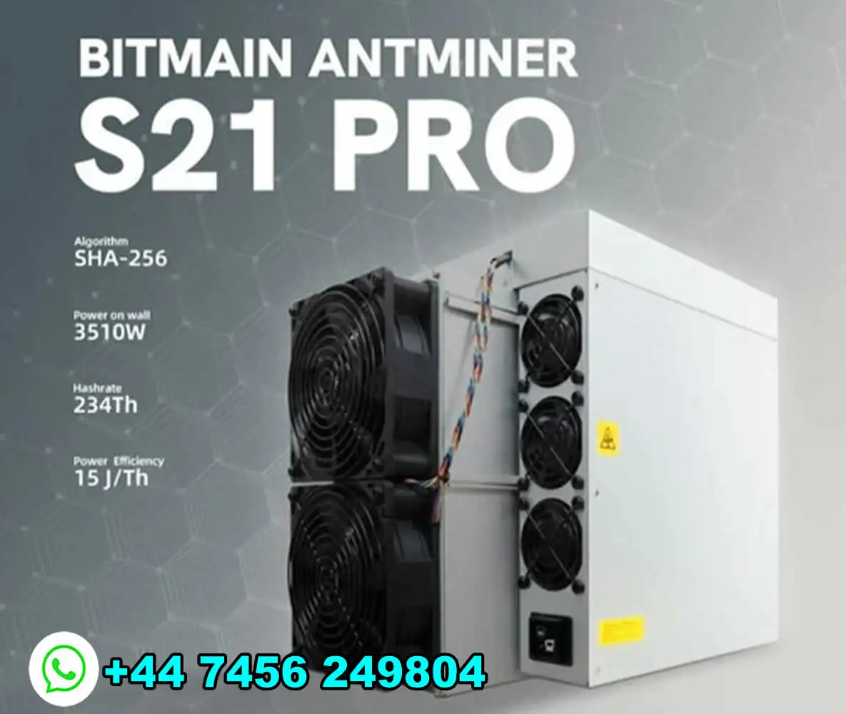 DX BUY 5 GET 3 FREE New Bitmain Antminer S21 Pro 234T 3510W 15J/T BTC Bitcoin Miner ASIC Miner Crypto Miner Include Power Cord