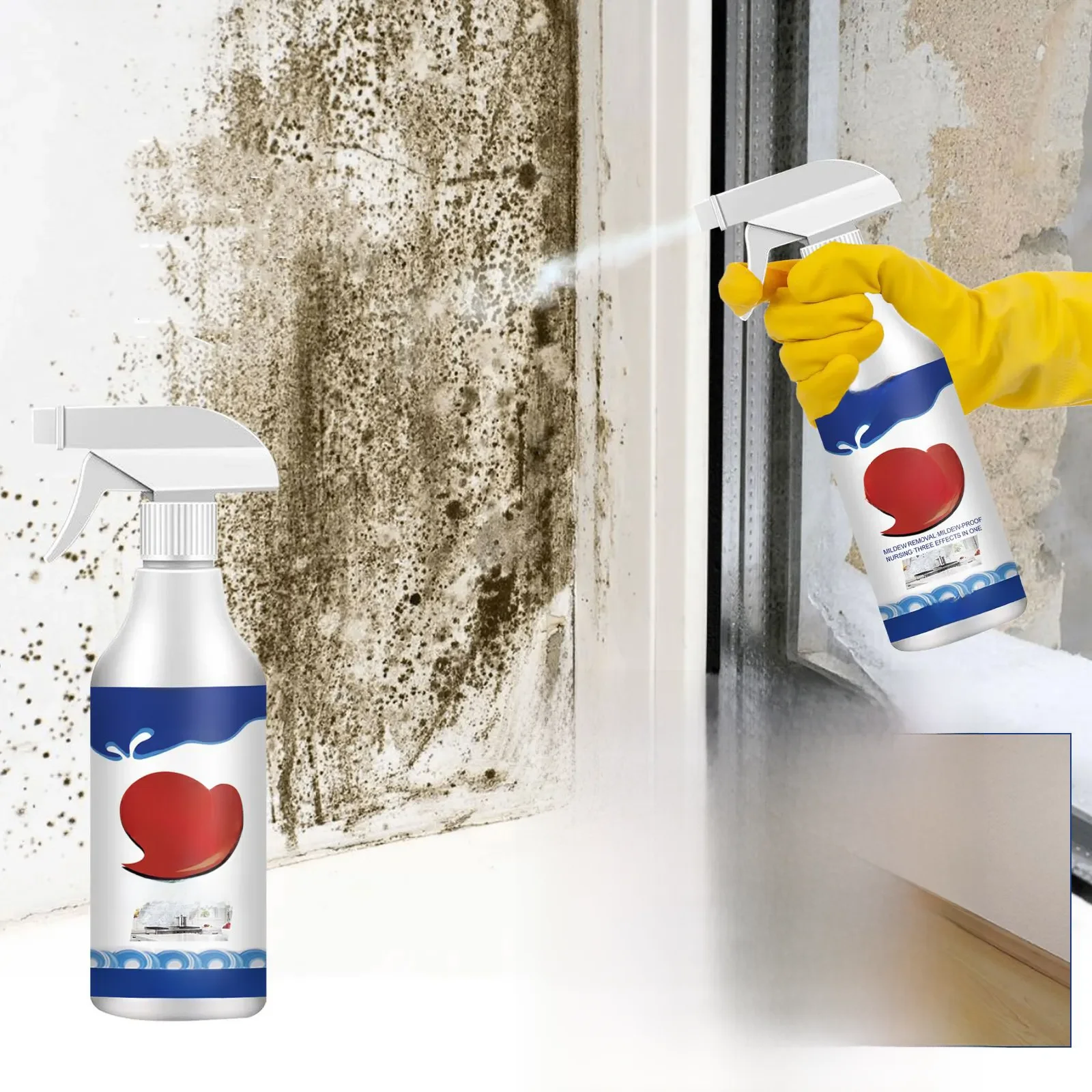 Spray dissolvant de moisissure, prévention des champignons, pour meubles, carrelage, mur, taches, évier, déscale, antibactérien, salle de bains, Agent de nettoyage anti-moisissure