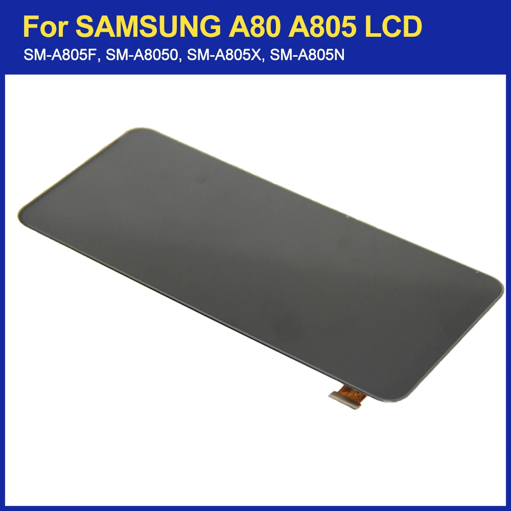 AAA+ For Samsung A80 A805 A805F LCD display Touch Screen Digitizer Assembly with Fingerprint For Samsung A90 LCD