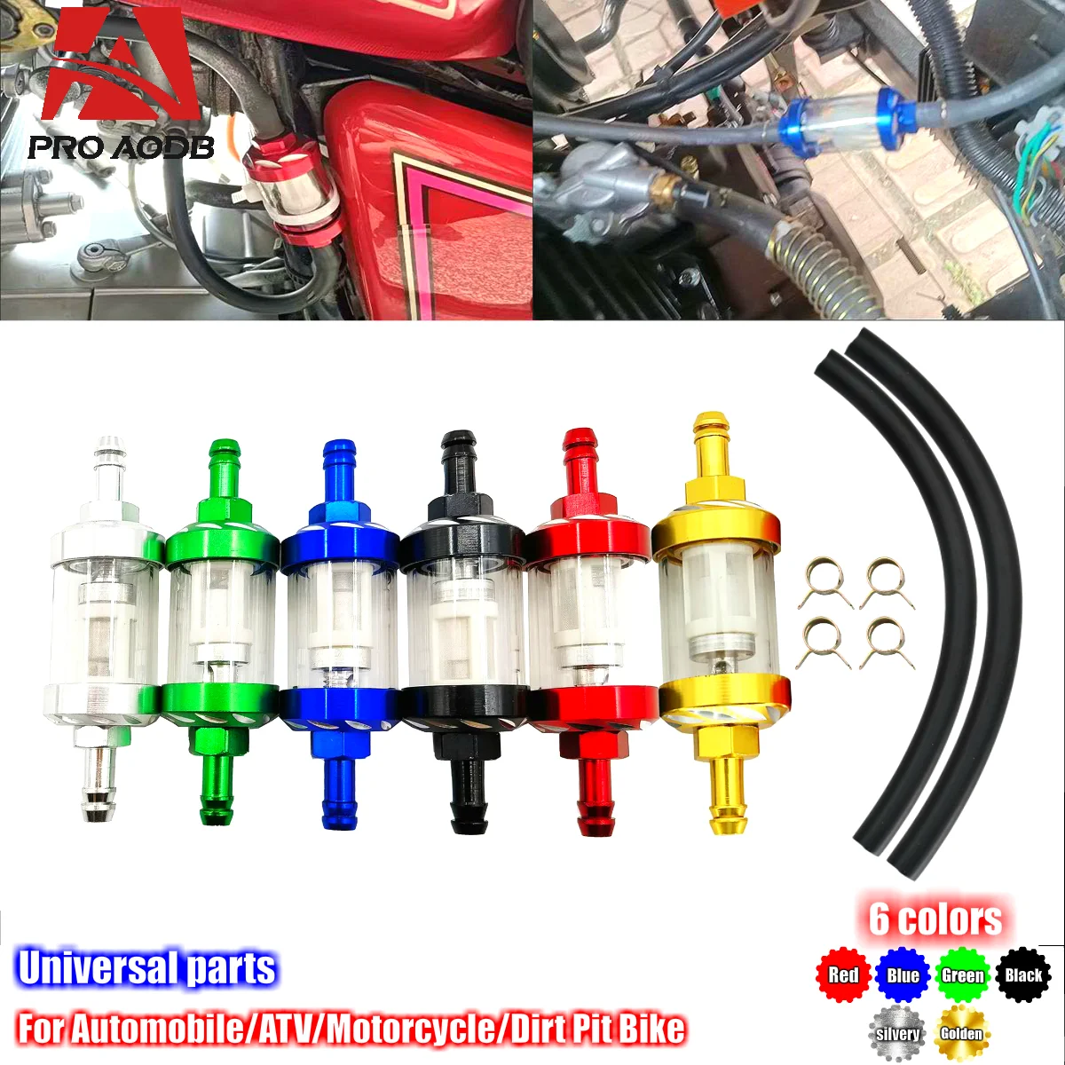 8mm Motorcycle Inner Fuel Filter Gasoline Filters For ATV Honda Yamaha Kawasaki Suzuki KTM EXC EXCF SX SXF XCF Universal Parts