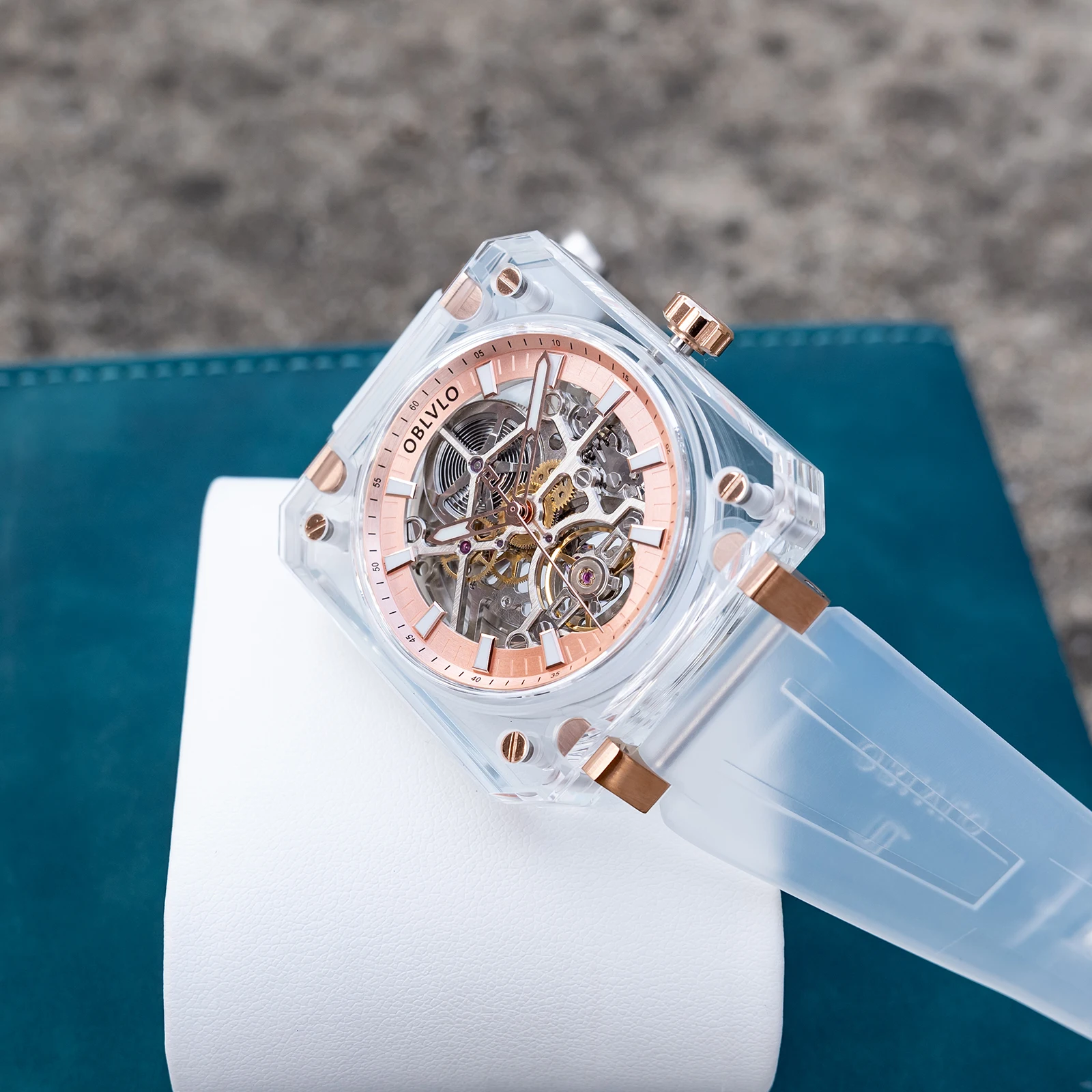 OBLVLO Men's High-End Skeleton - Luxury Watch Protection Film ulasan dan harga