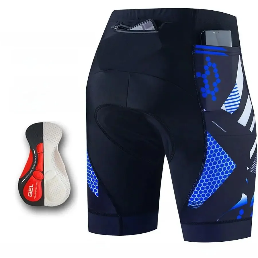 AliExpress Men's Summer Road Cycling Suit Amazon Trousers Shorts with Three Pockets Moisture-Wicking Lycra Bicycle Riding Pants