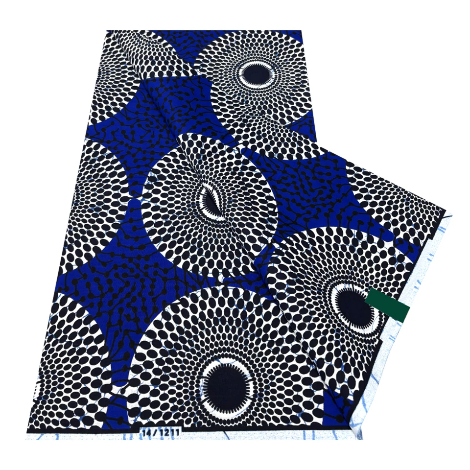 Tela Ankara con estampado de cera Real africana, textil de cera Pagne África, 100% algodón, diseño Jacquard, telas súper Batik de Ghana
