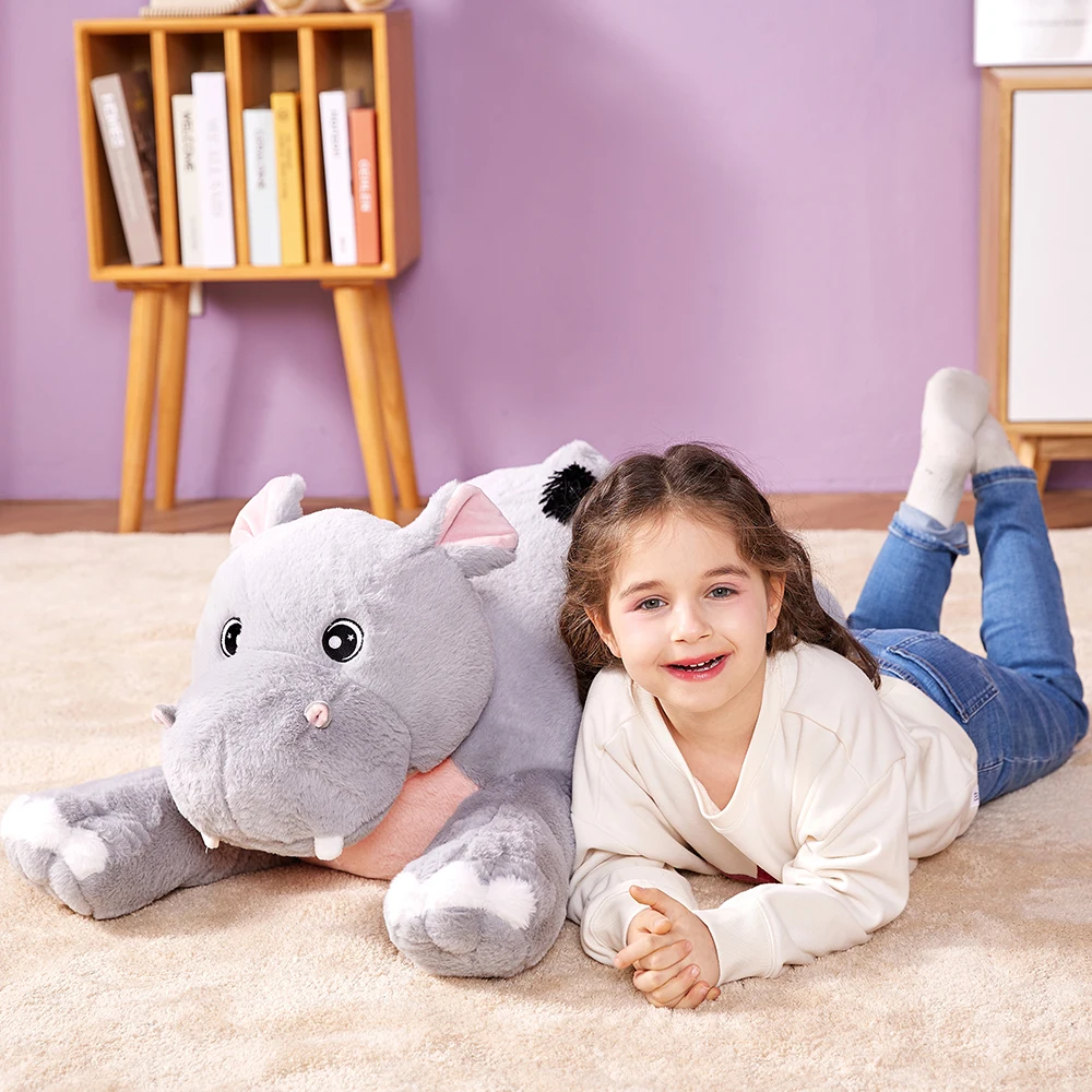 IKASA Giant Hippo Stuffed Animal Plush Toy,Large Hippopotamus Cute 30