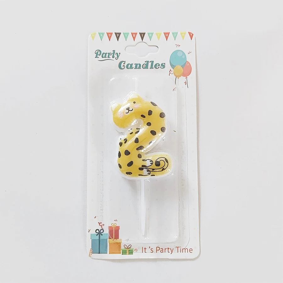 Cartoon Tier Alles Gute zum Geburtstag Kuchen Kerze Kinder Niedliche Party Kerze Baby Alles Gute zum ersten Geburtstag Backdekoration – Detail 10
