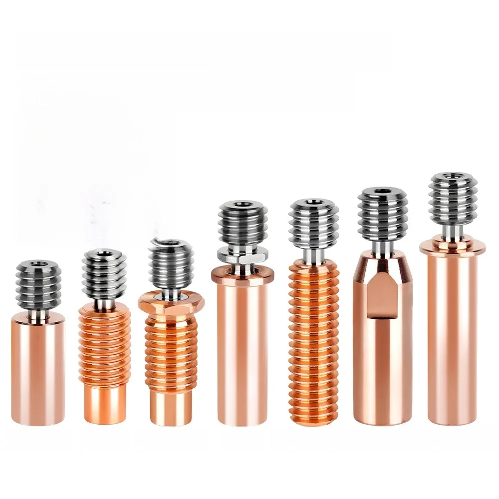 Wysokiej jakości części do drukarek 3D E3D V6 Throat V5 CR10 Bi-metal Heatbreak Copper Plated MK8 Throats For Kobra 2 Series CR10S CR6 SE — zdjęcie produktu 7