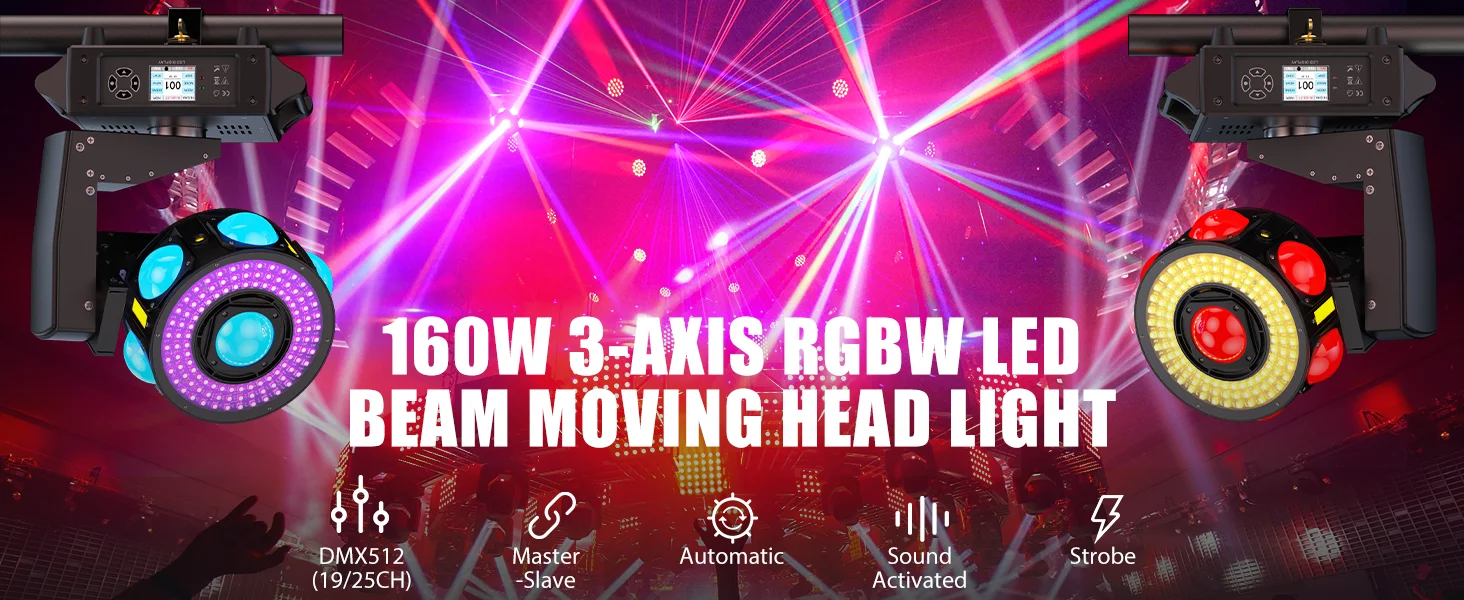 160W RGBW Beam Moving Head Light