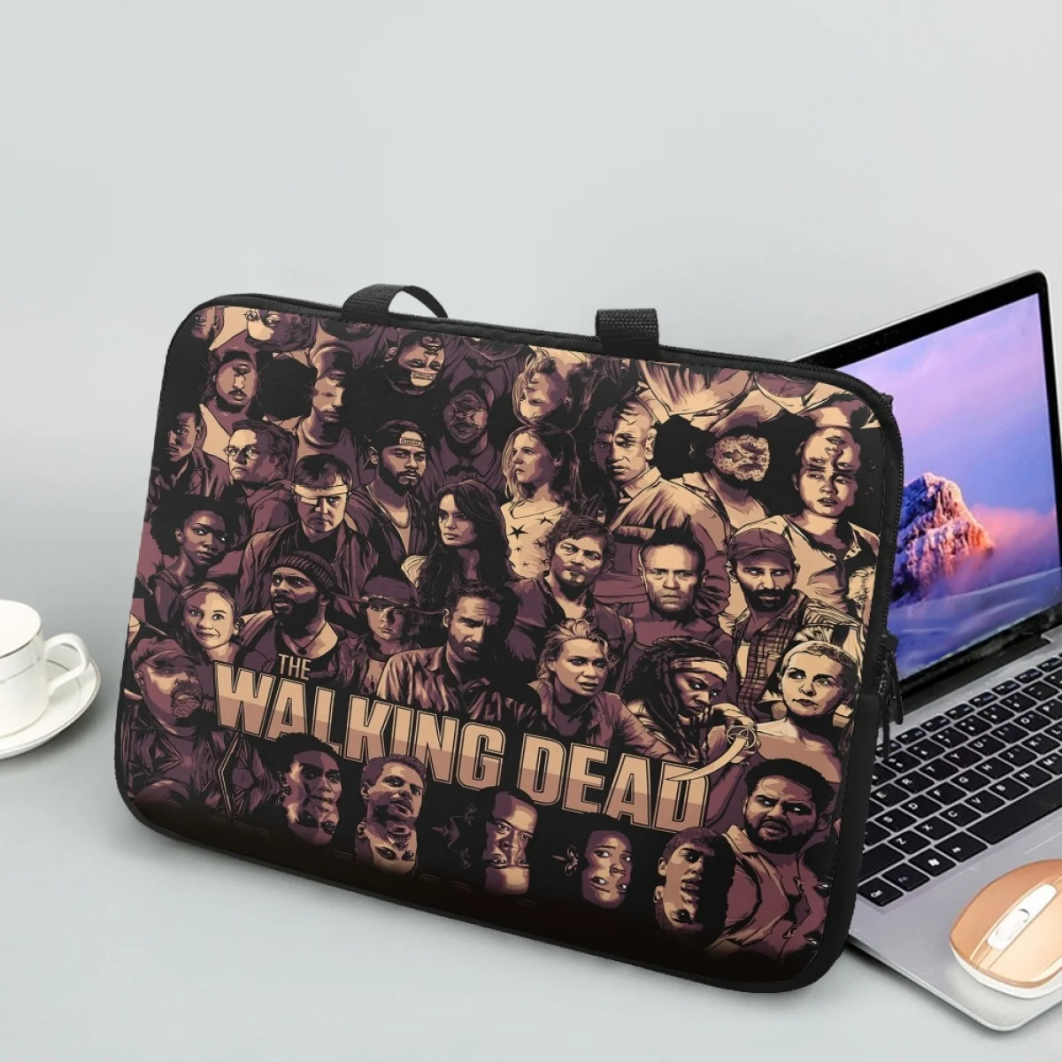 Walking Dead Laptop Bag for Women College Student Portable Laptop Cover Case Horror Movie Killer Travel Business Trip Handbags