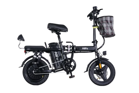 500W Adult Electric Bike  20 MPH, 48V 20Ah 50miles range Removable Battery 14 Inch Folding Electric Bike 8pcs Multi-Shock Absorp