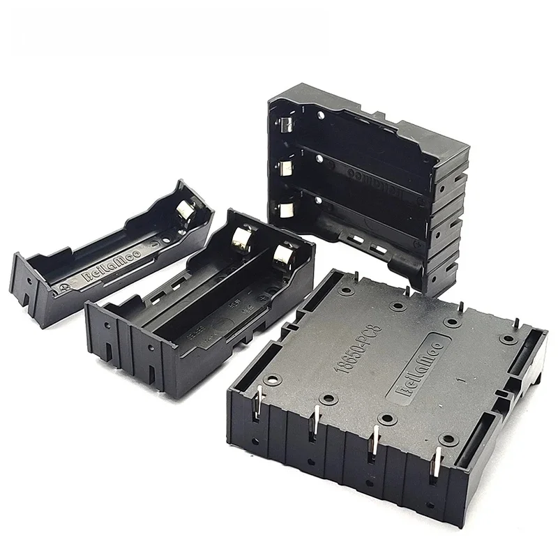 Boîtier de batterie 18650, 1x2x3x4x18650, support de batterie, boîte de rangement de batterie 18650, 1 2 3 4 fentes, conteneur de piles, broche dure, étui de bricolage