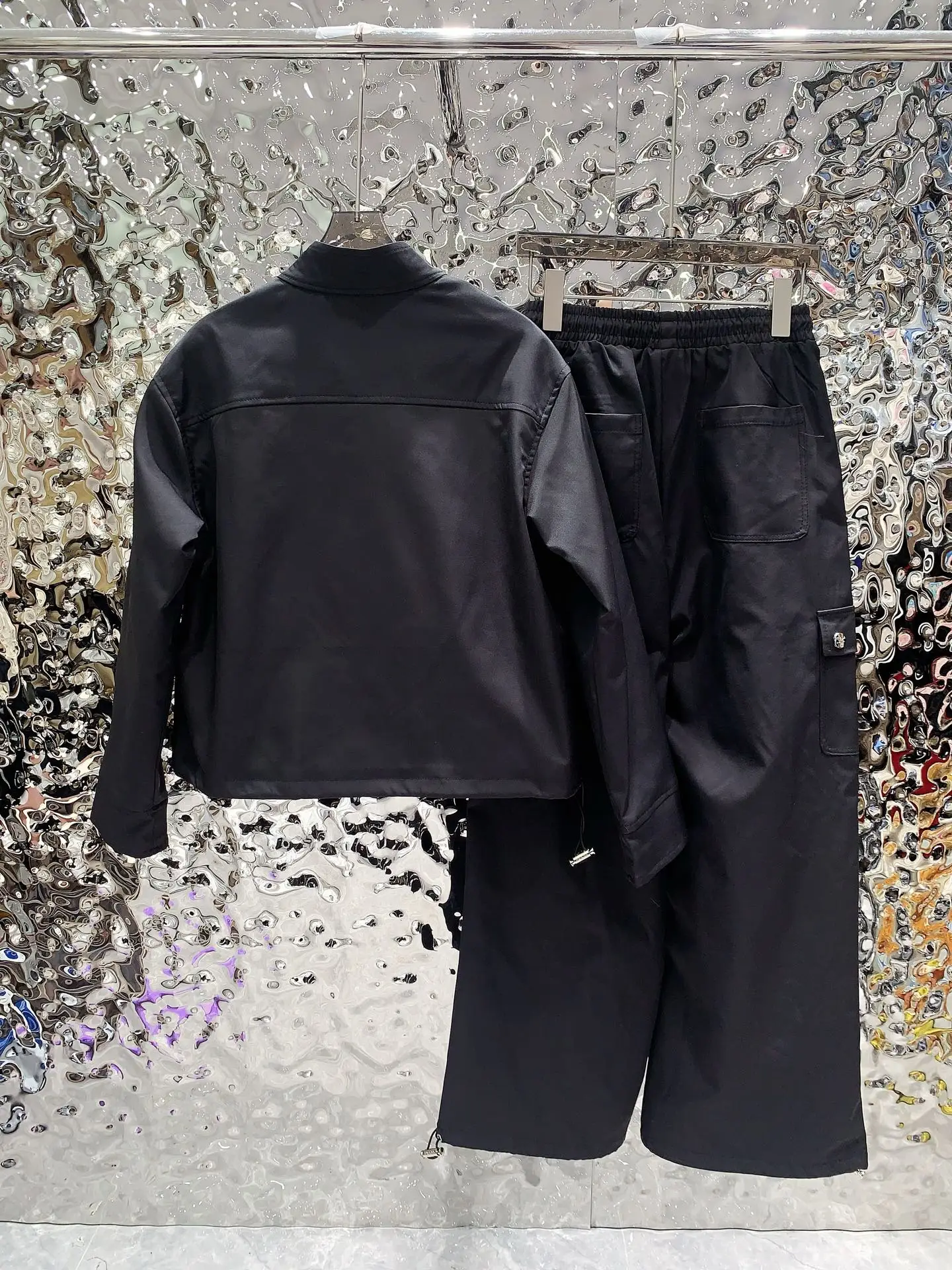 

Winter 2025 New Women's Long-sleeved Cargo Jacket Jacket Drawstring Pantsuit