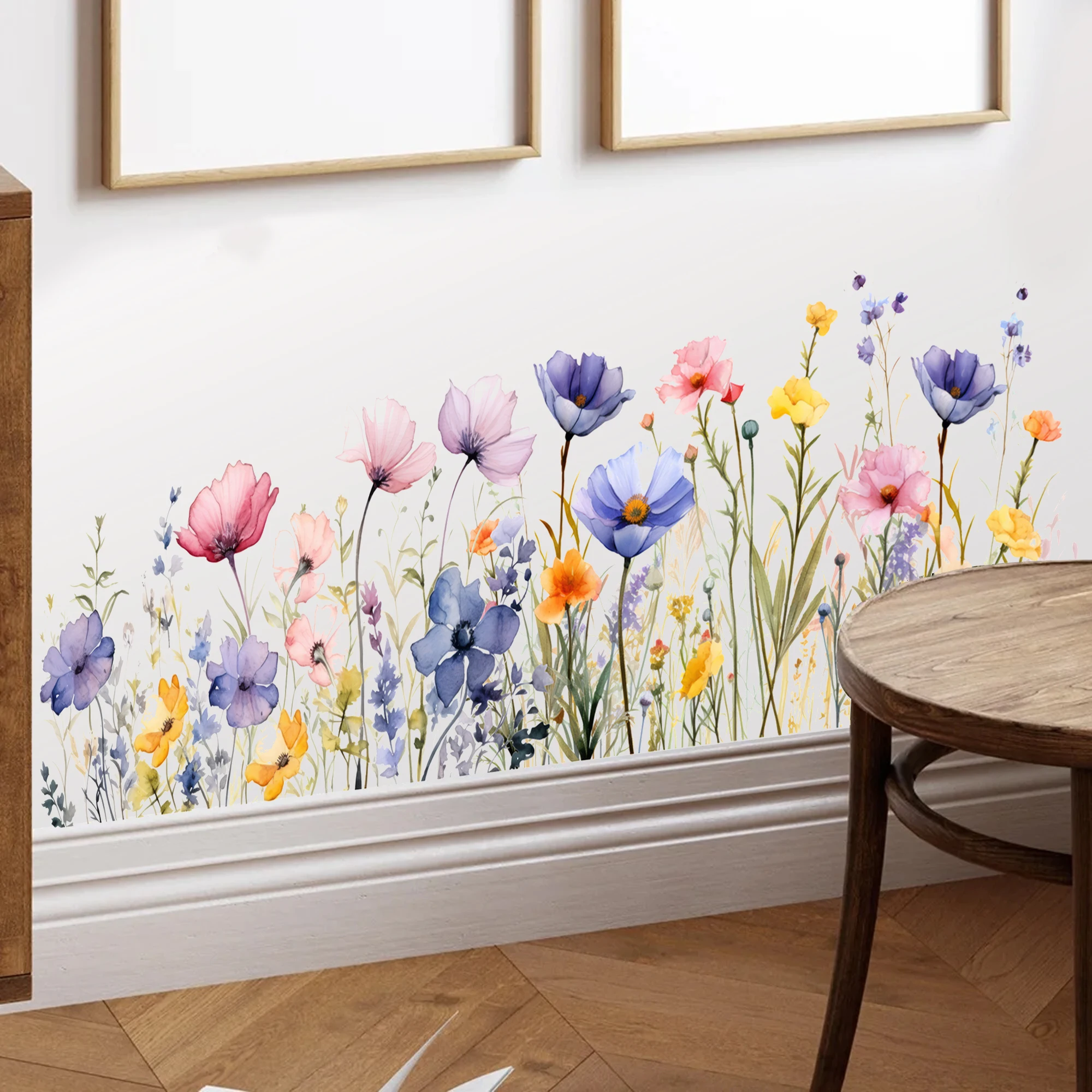 

Colorful Modern Flower Wall Sticker Living Room Bedroom Entryway Vinyl Wall Art Decal Mural Home Decor Self-Adhesive Detachable