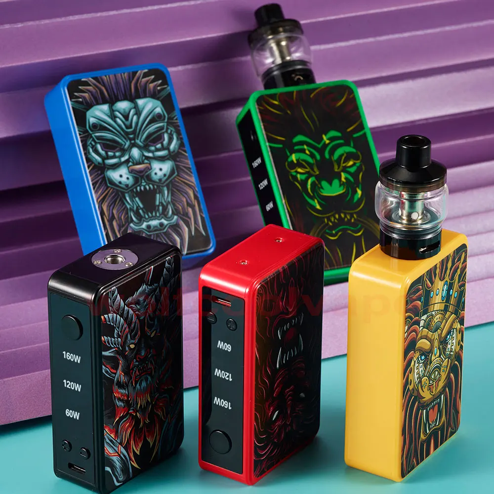 160w caixa mod kit 60w/120w/160w potência ajustável 2200mah bateria 3.5ml atomizador vaporizador vape cigarros eletrônicos