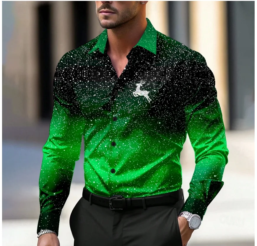 Kerstman Print Shirt - usage example