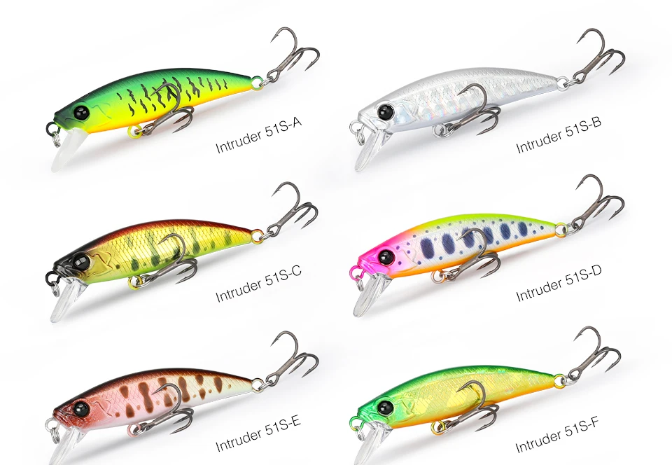 TSURINOYA Intruder 51S Sinking Minnow Stream Fishing Lure 51mm 5,8g Künstlicher Hartköder für Forellen, Ajing, Jerkbait, Flussköder – Detail 25