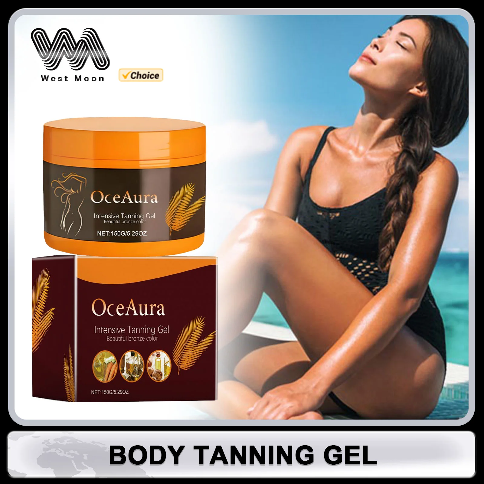 

Tanner Cream Sunburn Repair Nourishing Skin Moisturizer Improving Dryness Sunbed Summer Beach Fake Tan Tanning Accelerator Cream