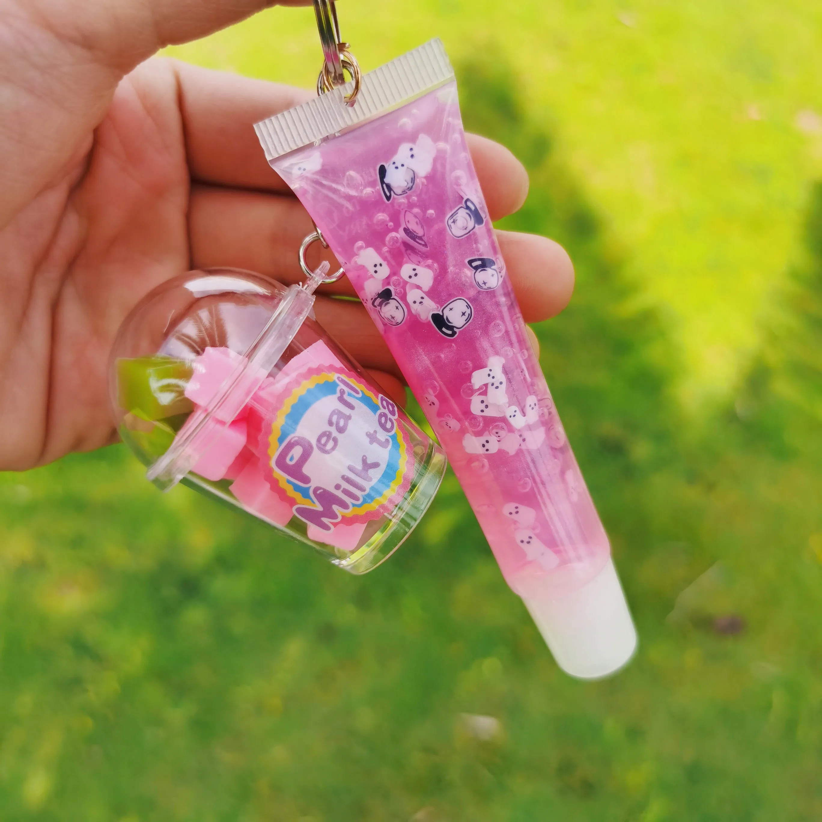 New Formula Lipgloss Base Liquid Acrylic Keychain Make My Own Key Chain Cosmetics Up Lipstick Wholesale Lip Gloss