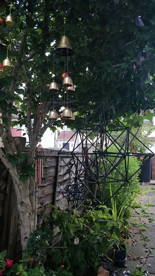6 Copper Bells Wind Chimes - Outdoor Metal Hanging Ornament, Yard & Garden Decor photo review