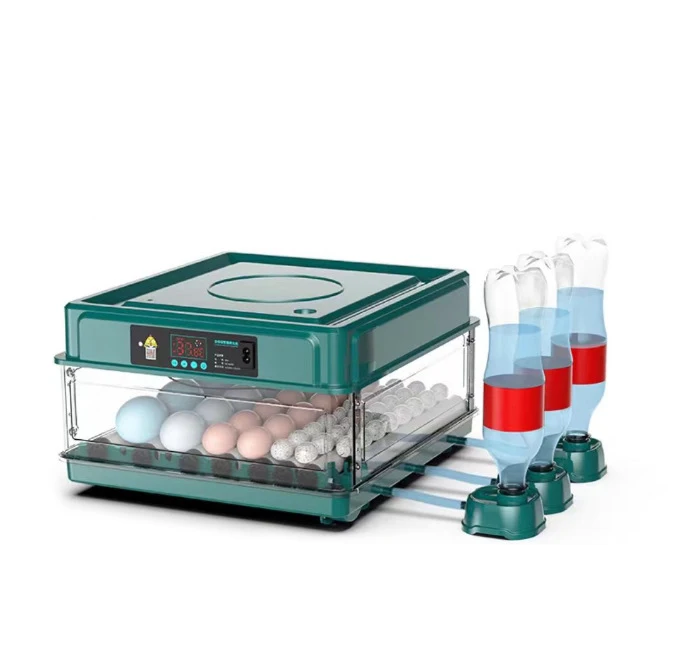 Vollautomatischer Inkubator mit 24 Eiern, Haushaltsbrüter mit automatischer Schubladenwender, Touchscreen-Temperaturregelung, eingebaute Eierkerze