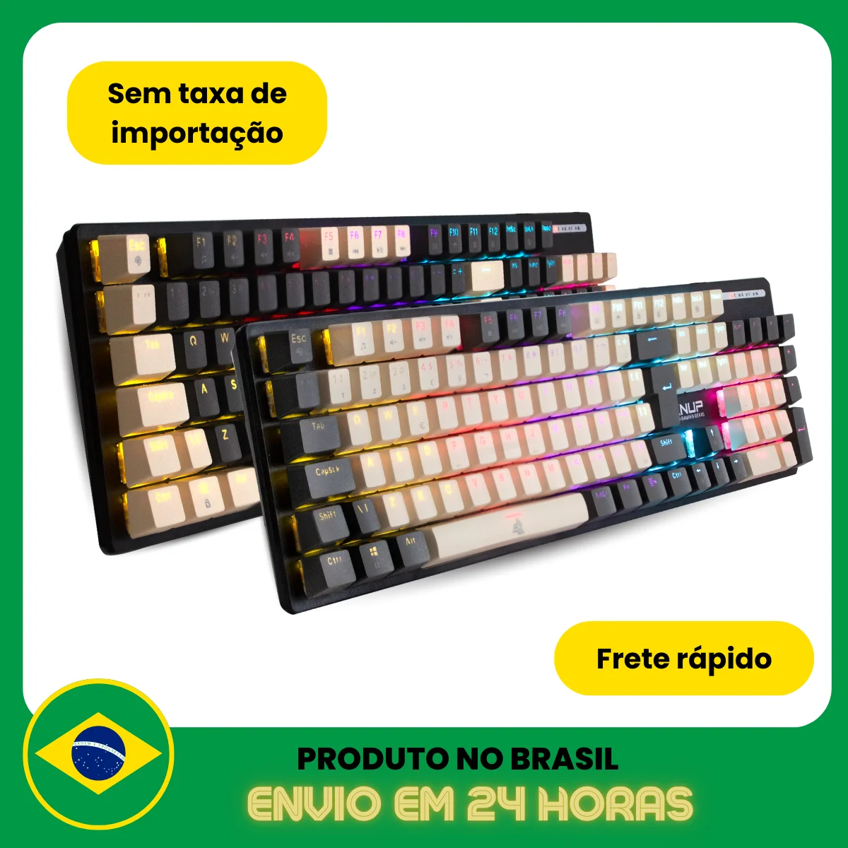 Teclado Gamer Mecânico Red Switch Led Rgb Pc Usb Ps4 Xbox