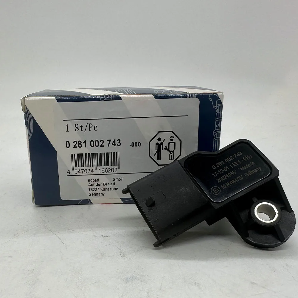 New 1/5Pcs 0281002743 0281002576 Intake Manifold Pressure Sensor 20524936 853725 3968437 for Mack Volvo Kamaz Renault Excavator