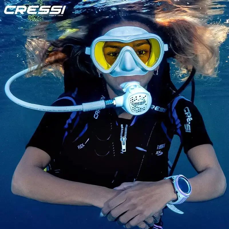 Cressi A1 Anti-Fog Diving Mask Professional Scuba Snorkeling Mask Silicone Dive Gaggles with Lens Coating for Men & Women