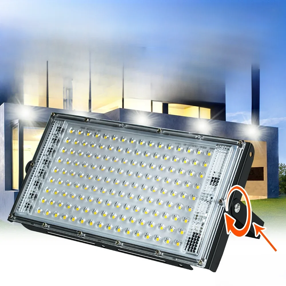 220V LED Reflector Spotlight Waterproof IP65 Flood Light Outdoor Wall Lamp For Garden Yard Patio Street Lighting Warm/Cold White