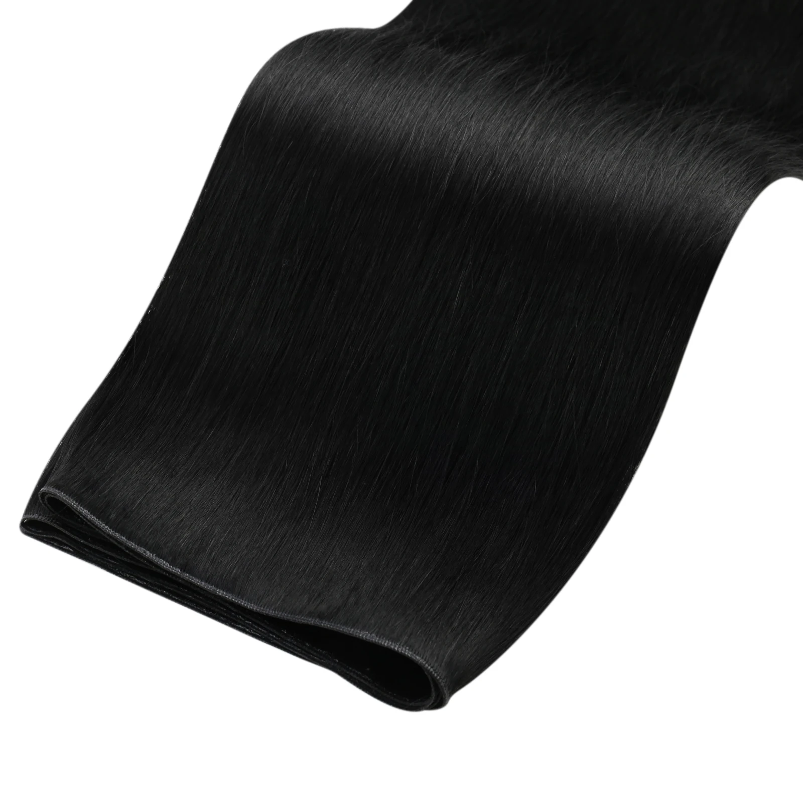 Moresoo عبقرية لحمة خياطة في ملحقات اليد تعادل لحمة وصلات شعر شعر الإنسان ريمي للنساء 16-22 بوصة رقيقة نسج الشعر #1