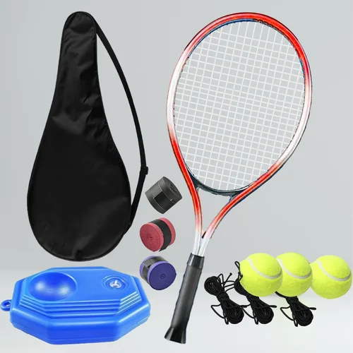 Entrenador de tenis, pelota de rebote, equipo de entrenamiento individual para principiantes, ejercicio de un solo jugador, autopráctica para parque, jardín, patio trasero
