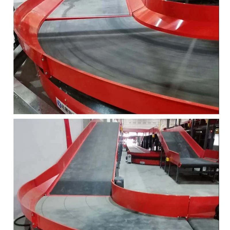 Trasportatore per tornitura della linea di assemblaggio 45 °   o anni '90 °   L'angolo è personalizzato il trasportatore di tornitura della ruota guida della macchina per tornitura del trasportatore a nastro in PVC PU