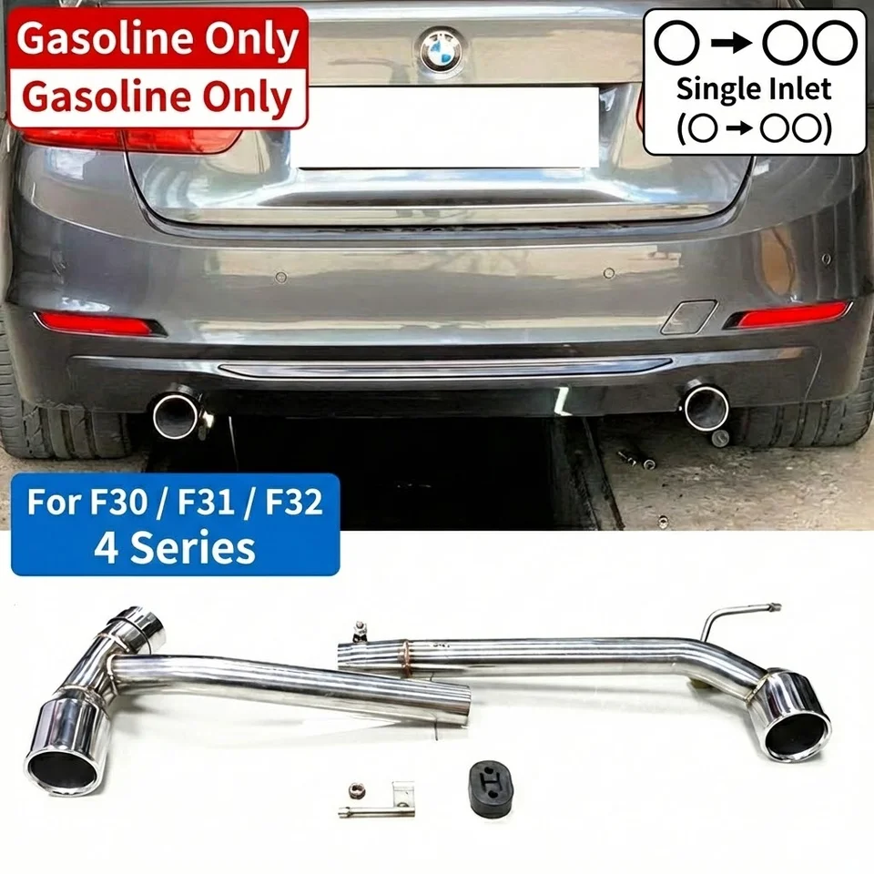  F30 320i用マフラー Bmw 3シリーズ320i318i f30 2013-2016用ダブルエキゾーストマフラー,1