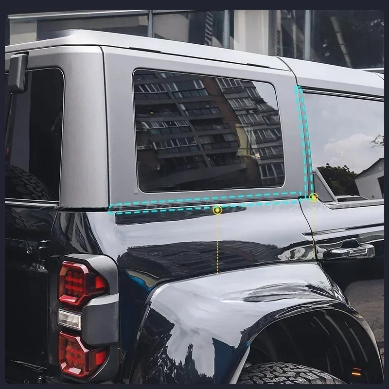 Dla Ford Bronco 2021-2024 Zmodyfikowane listwy uszczelniające słupek C Listwy redukujące hałas drzwi Akcesoria do wnętrza samochodu — zdjęcie 2