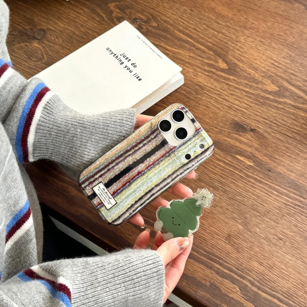 

Sweater striped Christmas tree for magnetic holder mobile case, suitable for iPhone15/14/16/17ProMax,shockproof protective case