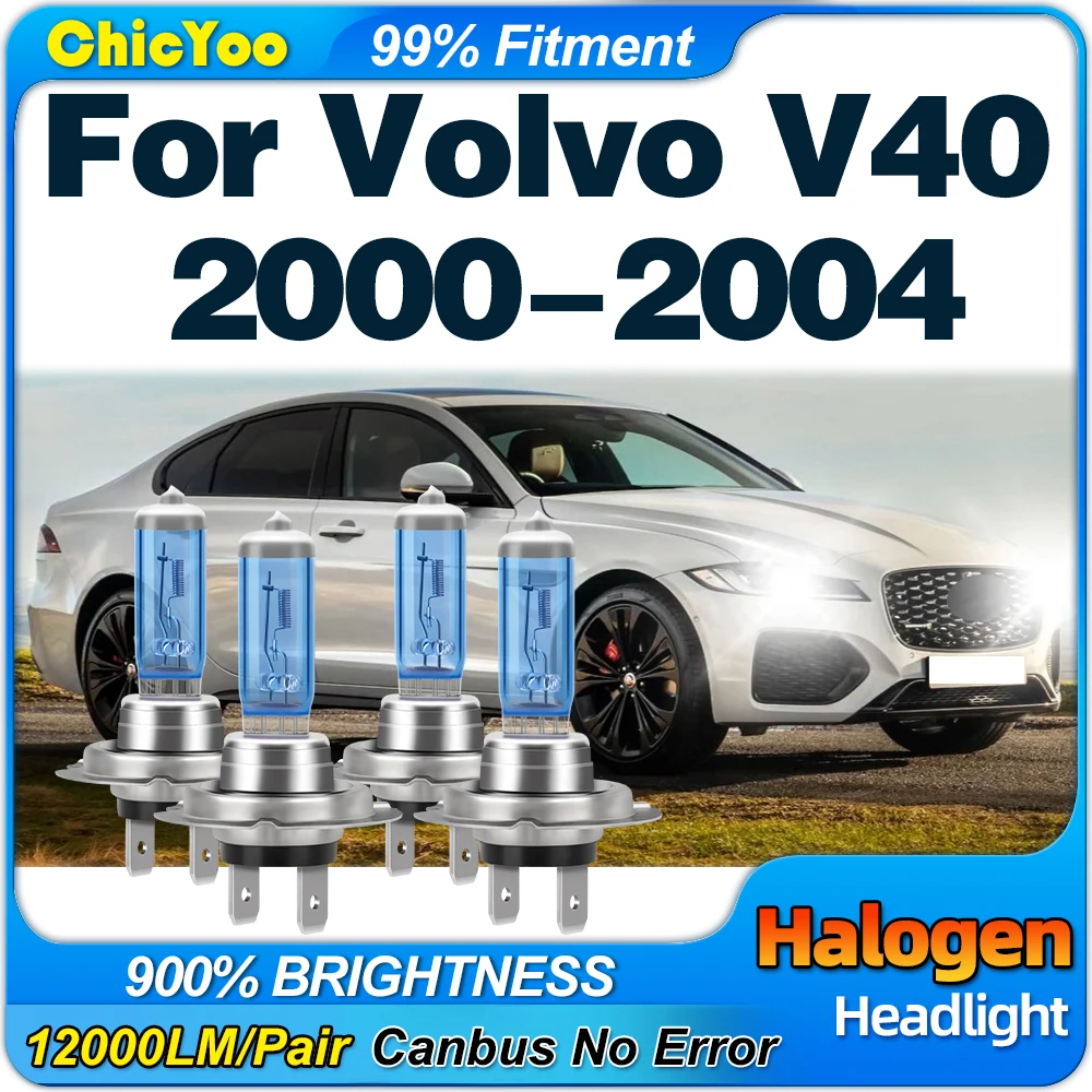 

200W Super Bright Car Xenon Halogen Headlight Bulbs 12V 6000K Super White Auto Lamps For Volvo V40 2000 2001 2002 2003 2004