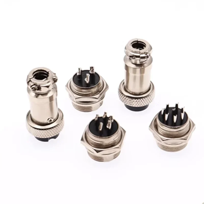 Connecteur de panneau de fil de prise d'aviation circulaire, mâle et femelle, GX16, 2 broches, 3 broches, 4 broches, 5 broches, 6 broches, 7 broches, 8/9 broches, 16mm