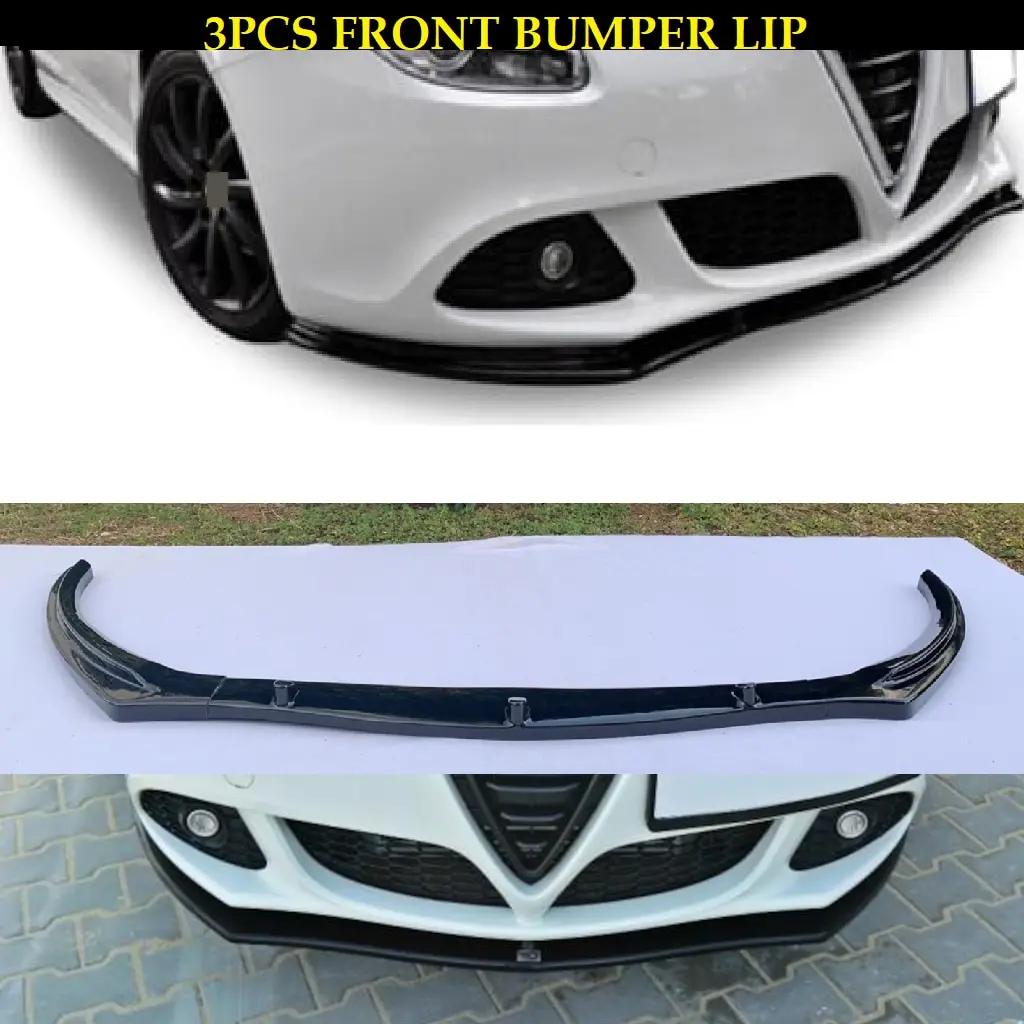 For Alfa Romeo Giulietta Front Bumper Lip Body Kit Spoiler Splitter Diffuser 3pcs High Quality ABS Plastic Professional