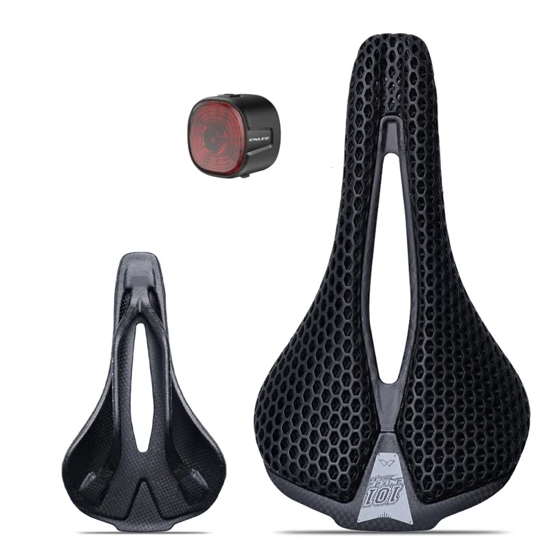 AliExpress enlee ENLEE Bicycle 3D Printed Saddle Ultralight Carbon Fiber Road Mountain Bike Nylon Cushion Comfortable 3D MTB Saddle Seat